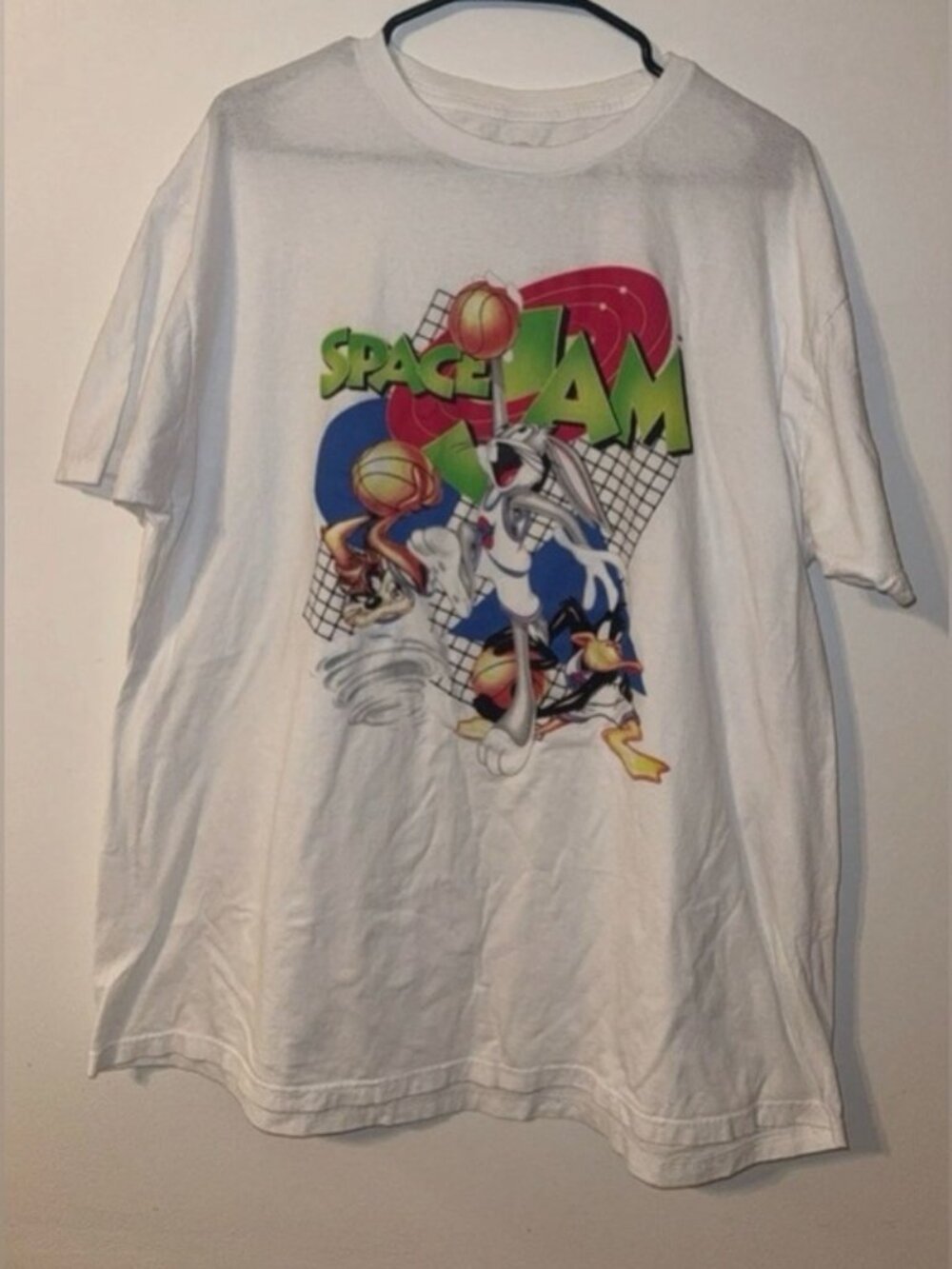 T-Shirt 2XL White Graphic Tee Vintage